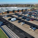 Dobbies view sowing large areas of car park and buildings